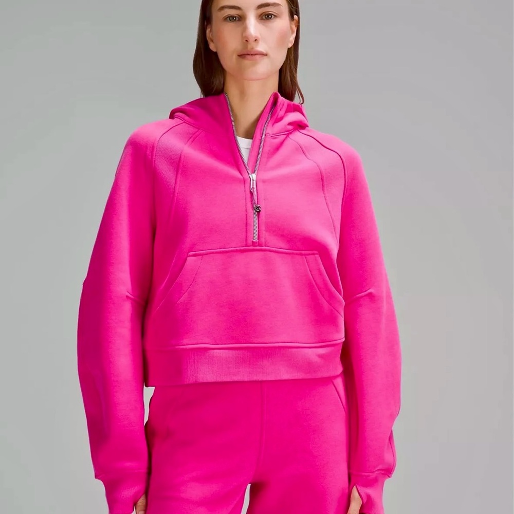 Lululemon Scuba Oversized Half Zip Hoodie - Sonic Pink M/L
